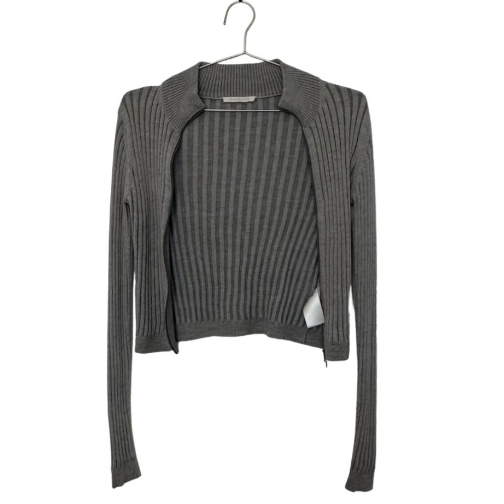 John Elliott Gray Ribbed Zip Up Sweater Size 1 (XS/S)